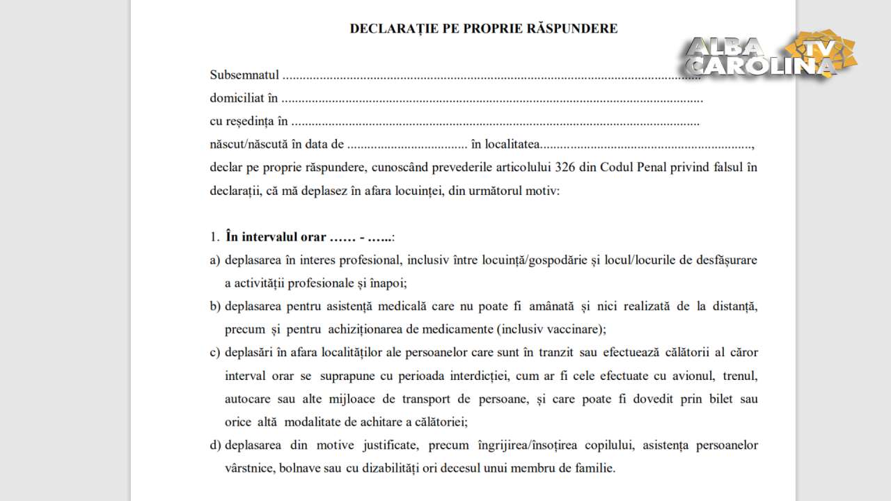 declaratie proprie raspundere