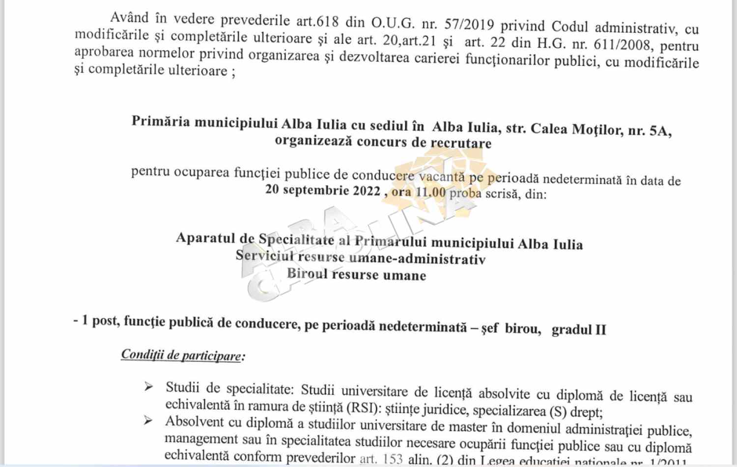 locuri de munca primaria alba iulia dedicatie
