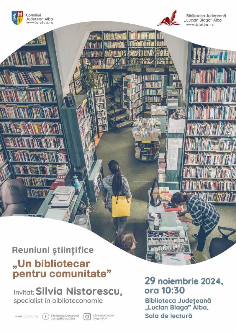 Reuniune științifică de biblioteconomie, la Biblioteca Județeană „Lucian Blaga” Alba