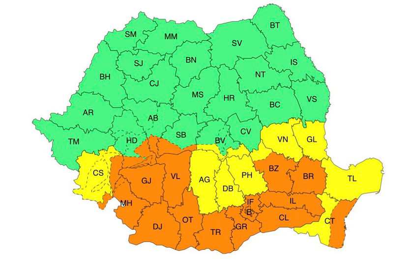 avertizare meteo Romania carolinatv