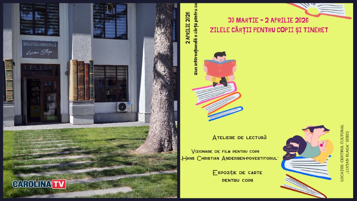 30 martie-2 aprilie 2026_ ZILELE CĂRȚII PENTRU COPII ȘI TINERET LA BIBLIOTECA SEBEȘ CarolinaTV