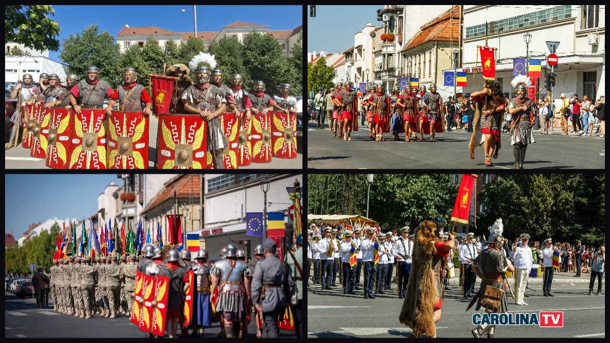Militarii români și legionarii antici au defilat împreună la Cluj!